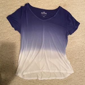 Blended Blue & White V-Neck